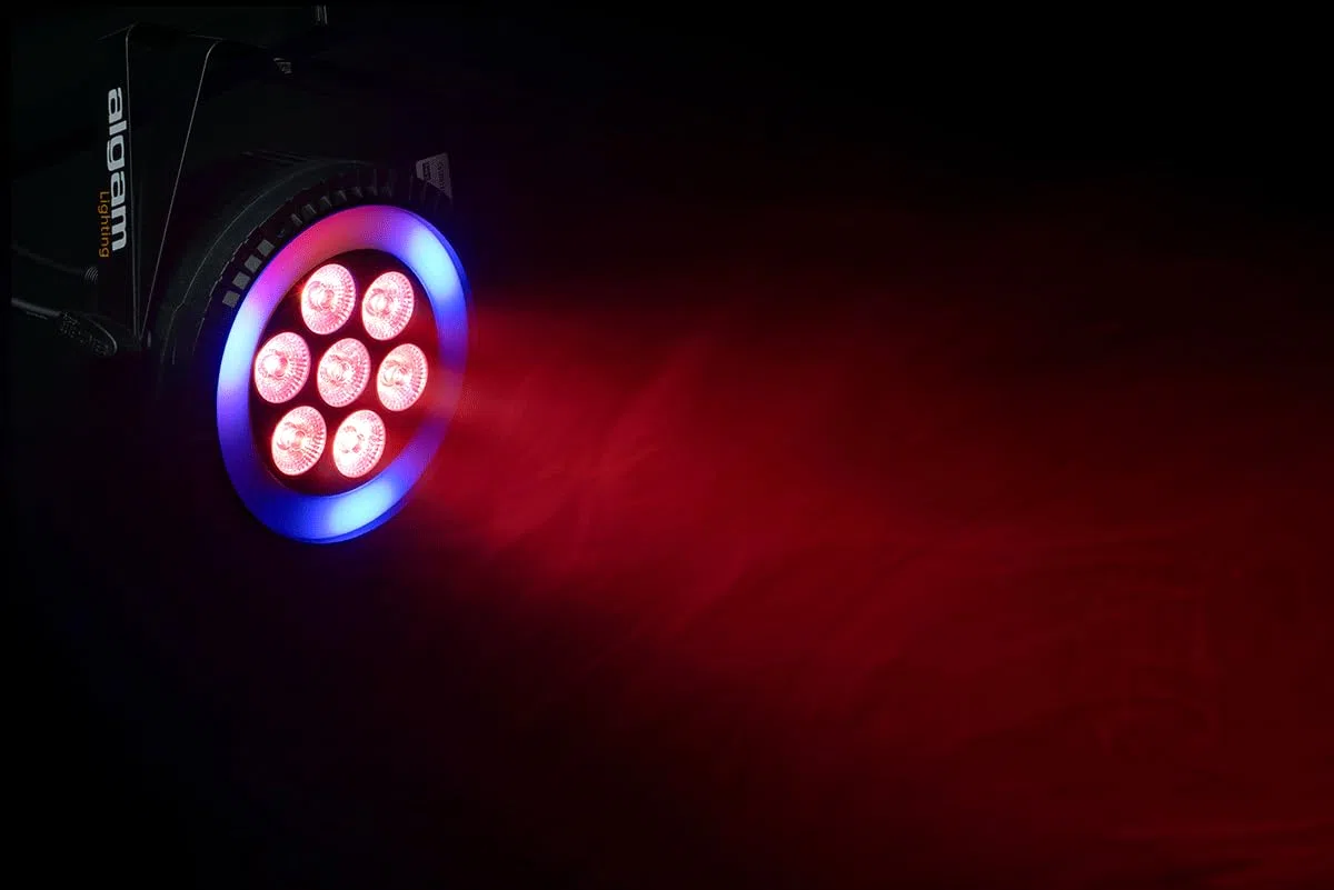 Algam Lighting PARWASH 76 RING - LED-Wash-Par 7 x 6 W RGBW mit RGB-LED-Ring, IP20