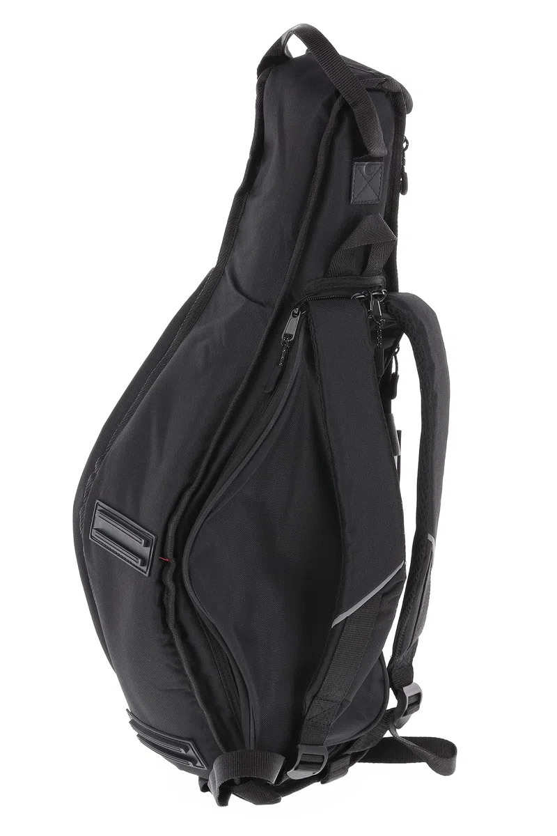 GEWA Premium Gig Bag/Tasche Alt Saxophon - Cordura 600 Denier - Reiß- und wasserfest - 30 mm Polsterung - S-Bogen Tasche - Zubehörtasche - verstellbare Rucksackgurte - Schwarz