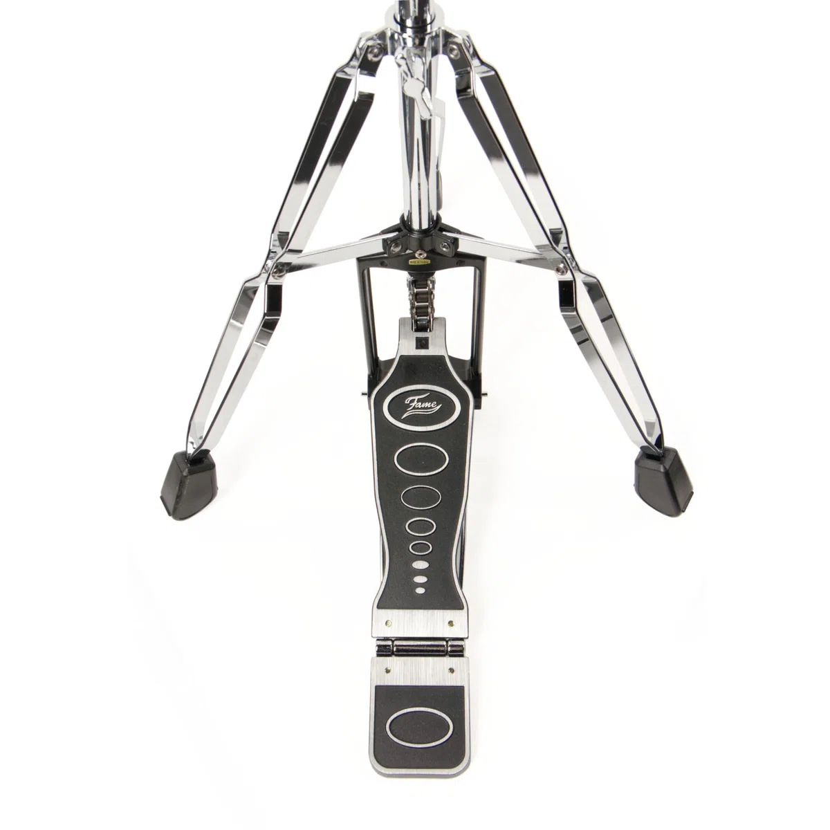 Fame HH7000 HiHat-Ständer, Leichtbauweise, Einzelkettenantrieb, Doppelverstrebung, Ergonomische Trittplatte, Inklusive HiHat-Clutch, Ideal für Kleine Gigs, E-Drum Sets